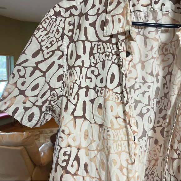 Michael Kors Men's Short Sleeve Collar Shirt Casual Size XL - Picture 8 of 11